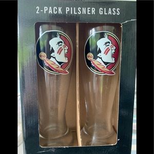 FSU SEMINOLEs NIB PILSNER GLASSES